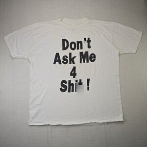 VTG Horizon Don't Ask Me 4 Sh*t Shirt White Men XL Single Stitch Graphic Tee USA